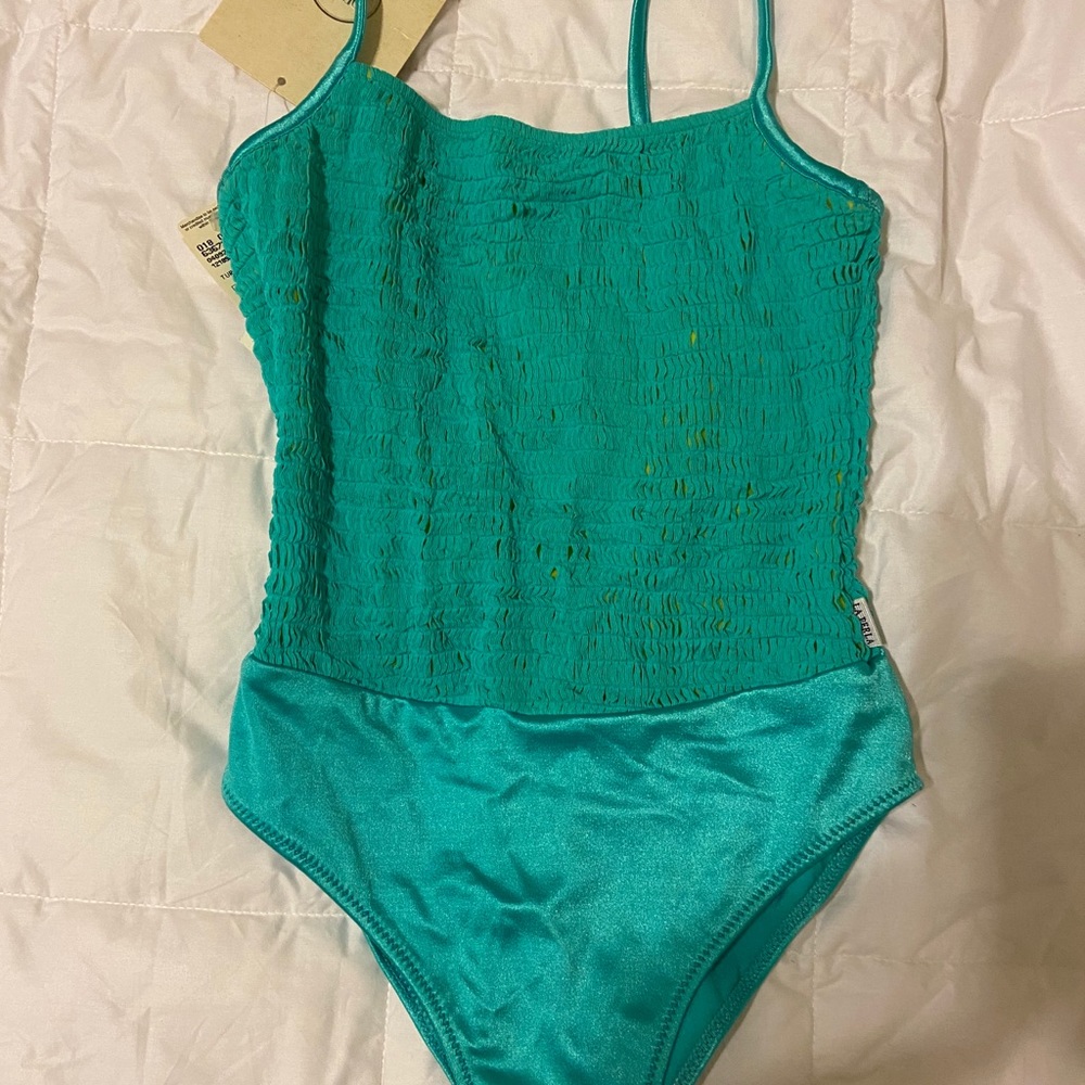 Turquoise LA PERLA Bathing Suit one piece 10 kids